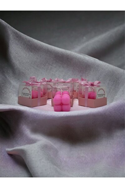 hobidünyam- Doğal Çiçekli Bubble Mum Düğün, Nişan, Nikah Şekeri Hediyeliği (2...