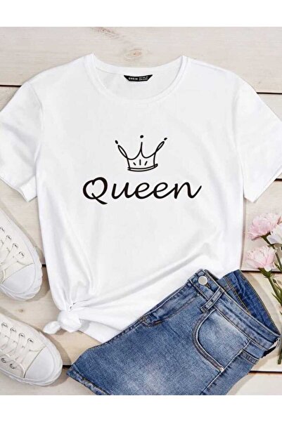 MAGORS TRIAC OVERSIZE UNISEX, BUMBAC, CULOARE ALB, IMPRIMAT STYLE-X QUEEN