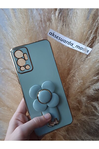 Aksesuarda Moda حافظة لامعة متوافقة مع هاتف INFINIX HOT 12 مع حامل ديزي دوار