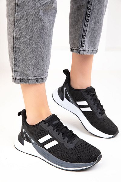 SOHO Black-White Women's Sneakers 18792
