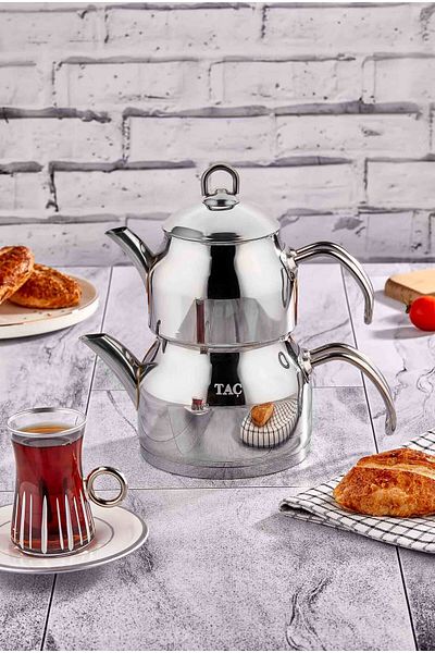 Taç Silver Grosso Mini Size Ceainic Oțel Capac Oțel