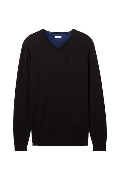 Tom Tailor Strickpullover Basic Pullover V-Ausschnitt
