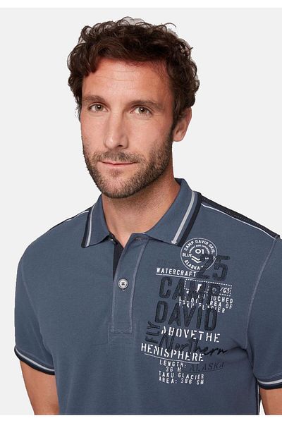 Camp David Poloshirt ALASKA BUZ TOUR Polo-Kurzarmshirt