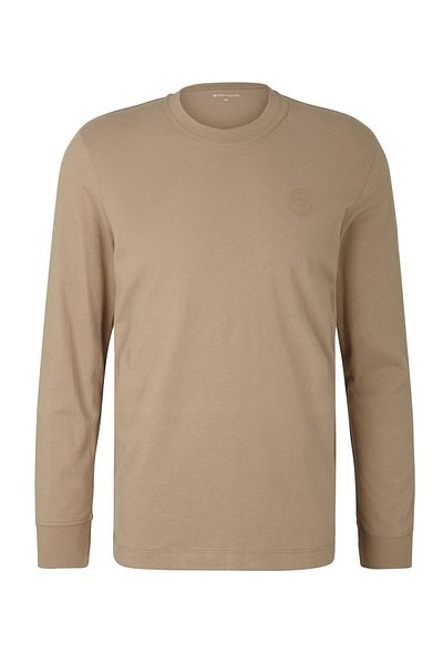 Tom Tailor Longsleeve Langarmshirt mit Logo-Print und Rundhalsausschnitt