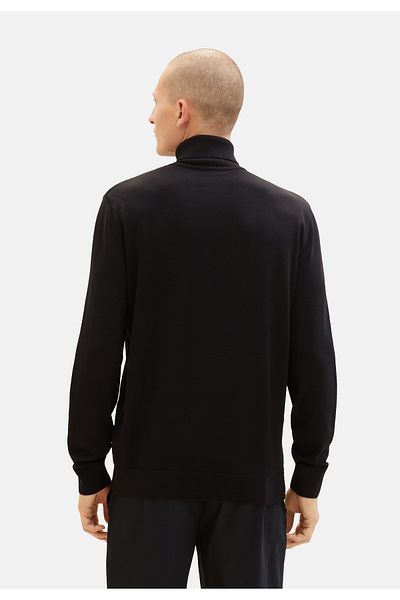 Tom Tailor Pullover mit Rollkragen und Rippbündchen