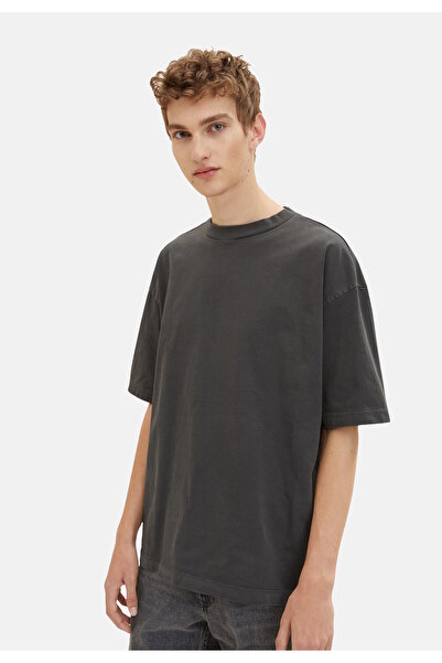 Tom Tailor Gömlek Oversize-T-Shirt mit Rundhalsausschnitt aus Baumwolljersey
