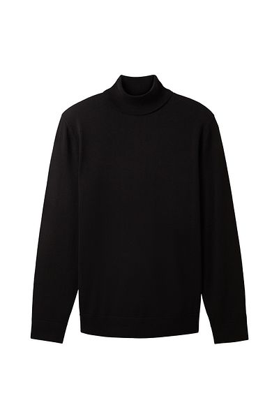 Tom Tailor Pullover mit Rollkragen und Rippbündchen