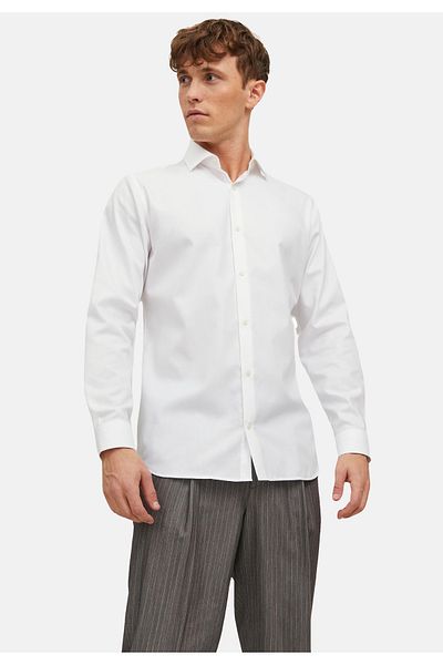 Jack & Jones Hemd PARKER Slimfit Langarmhemd mit Kent-Kragen