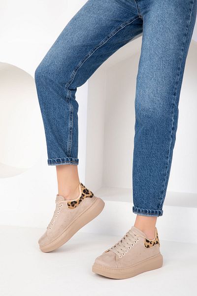 SOHO Skin Suede-Leopard Women's Sneaker 15732