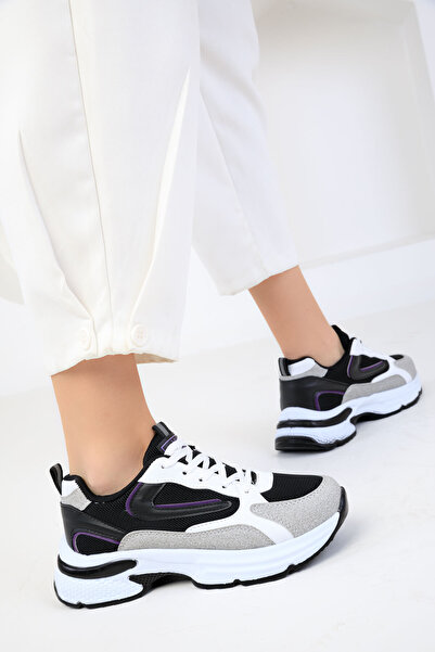 SOHO Buz-Siyah Mor Kadın Sneaker 18802