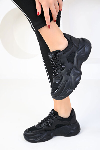 SOHO حذاء رياضي نسائي أسود-أسود 18240