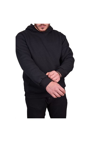 MarkaTurko Hanorac negru cu glugă