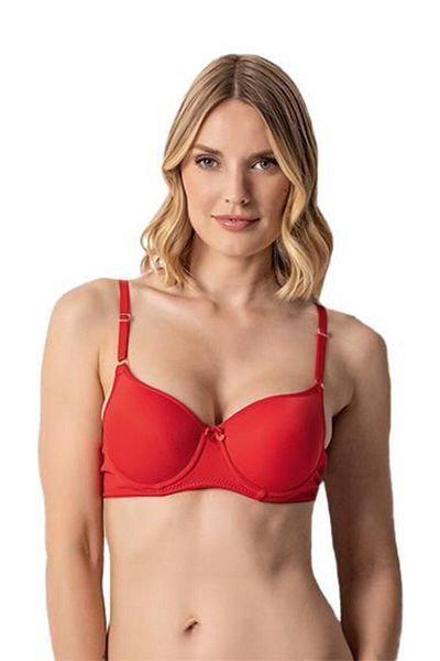 MİSS PERRY Women's Red Classic Supported Underwire Bra