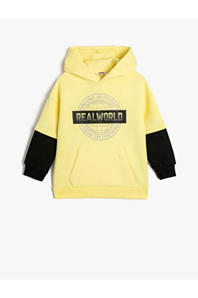Koton 4wkb10237tk Jungen-Sweatgelb