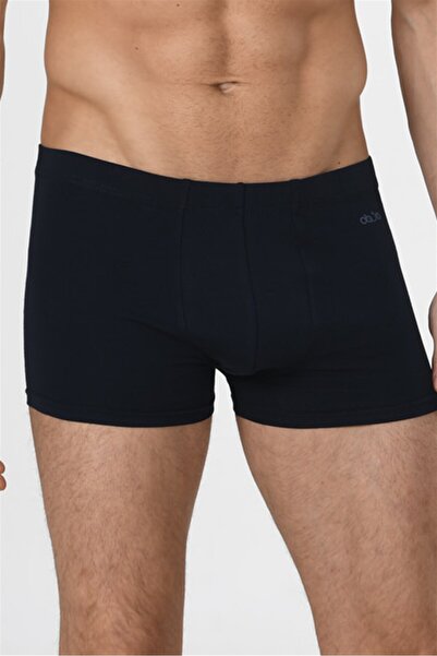 OBJE Siyah Likralı Pamuklu Erkek Boxer