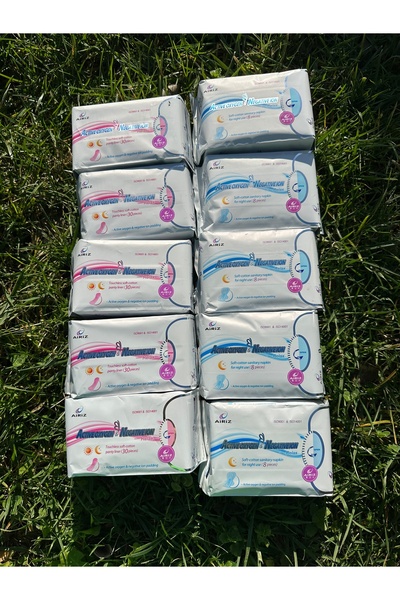 Tiens وسادة نسائية صحية من Airiz، 5 عبوات، 30 قطعة يوميًا، 5 عبوات، 8 قطع ليلاً