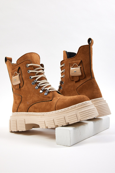 Tonny Black Dámské hnědé semišové pohodlné šněrovací dámské boty