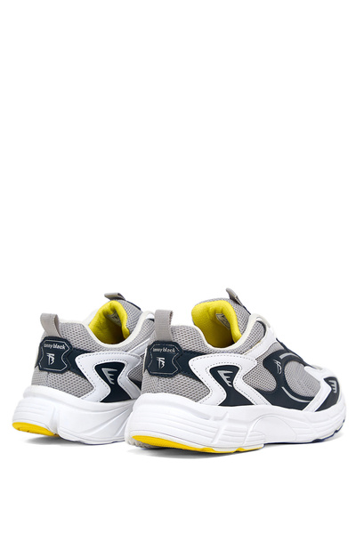 Tonny Black Unisex Gri Lacivert Faylon Taban Rahat Kalıp Unisex Ayakkabı