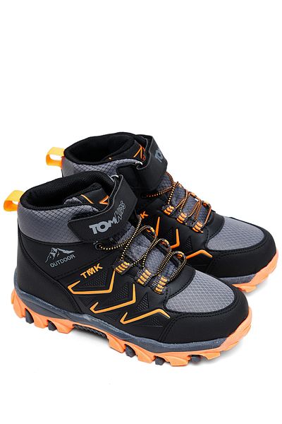 Tonny Black Children's Unisex Smoked Orange Comfortable Fit Colorful Sole Boots