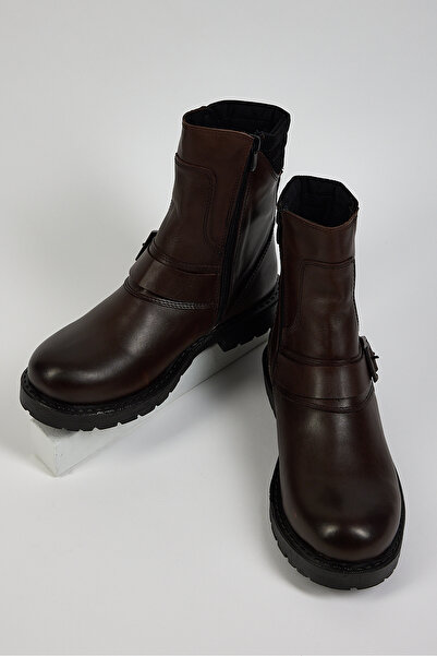 Tonny Black Ανδρικά ανδρικά μποτάκια καφέ μαύρα Tonny Black με άνετη εφαρμογή με πόρπη από γνήσιο δέρμα