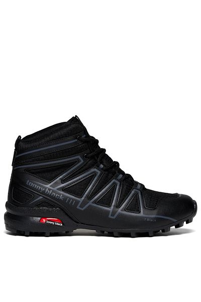 Tonny Black Schwarze Trekkingstiefel mit bequemer Passform für Unisex
