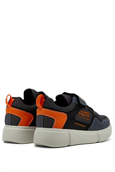 Tonny Black Çocuk Unisex Füme Portakal Rahat Kalıp Cırtlı Ayakkabı