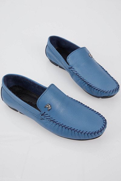Tonny Black Loafer albastru confortabil din piele naturală pentru bărbați