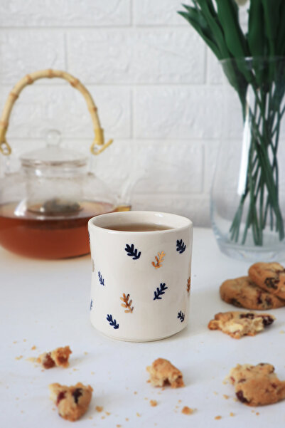 ada mia seramik El Yapımı Amorf 24k Altın Dekorlu Seramik Mug 220ml