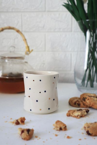 ada mia seramik Handmade Amorphous 24k Gold Decorated Ceramic Mug 220ml