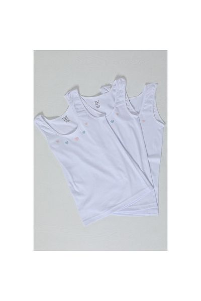 MarkaTurko PASSION GIRL'S THICK STRAP EMBROIDERED ATHLETE 3 PACK