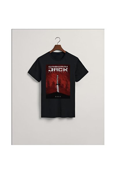MarkaTurko تي شيرت مصمم خصيصًا من القطن الممشط باللون الأسود مطبوع عليه السام...