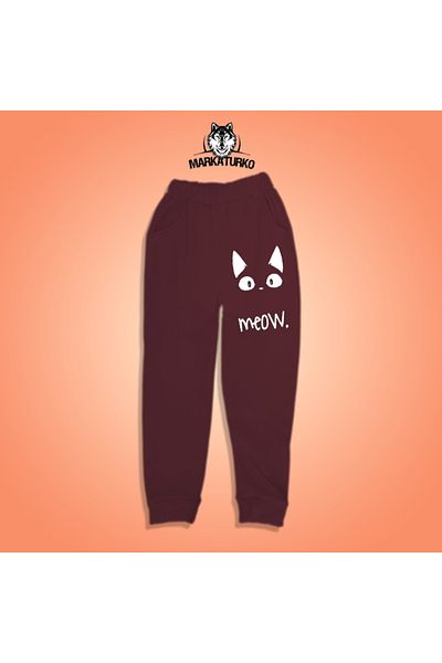 MarkaTurko Παιδική φόρμα με στάμπα Meow unisex Special Design Cotton 2405-B114
