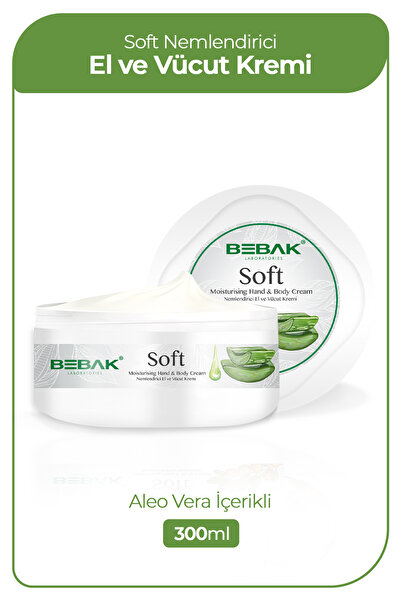 Bebak Nemlendirici El & Vücut Kremi - Soft Aleo &ra Moisturising Hand & Body Cream 300 ml 8690841013424