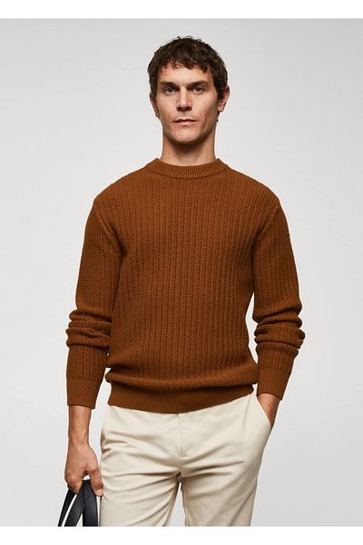 MANGO Man Dicker Strickpullover