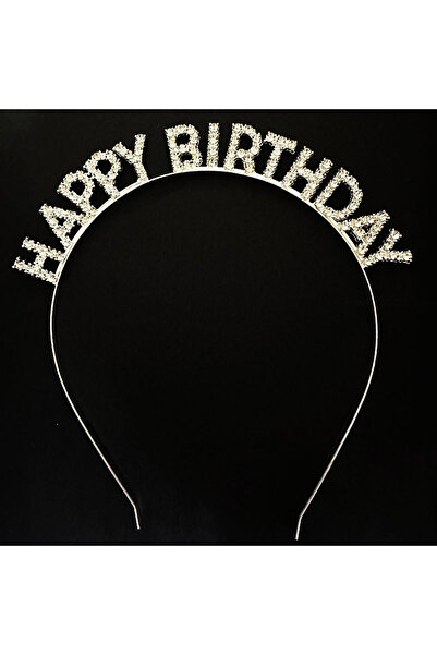 Nurvayestore Сребърна кристална корона "Честит рожден ден" с вносен продукт, ...