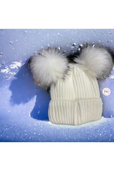BATU GİYİM Double Pompom Beret for Women