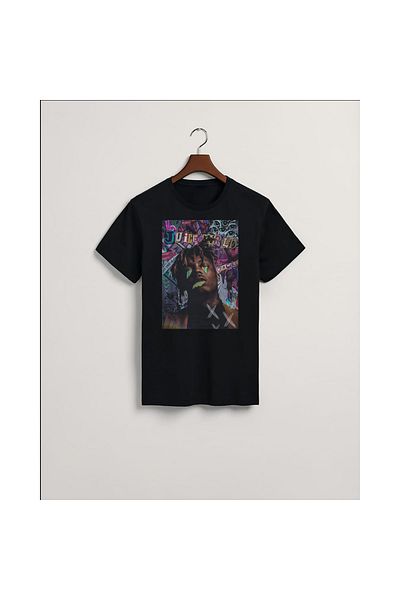 MarkaTurko Tricou unisex din bumbac pieptănat Juice World Black Special Design 305-108