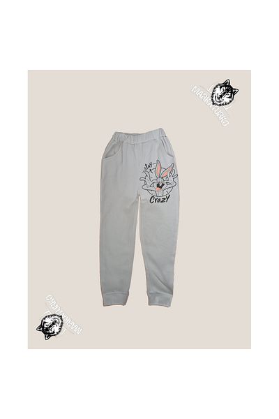MarkaTurko STAY CRAZY εμπριμέ unisex Προσαρμοσμένο σχέδιο Βαμβακερή γκρι παιδική φόρμα 606-87G