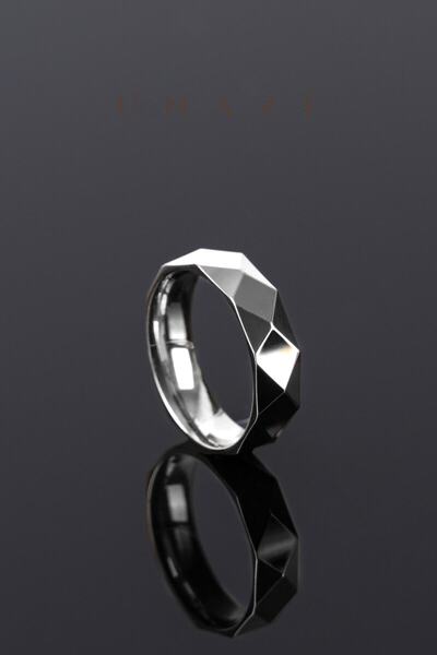 Unaze Prizma Gümüş Alyans , Prizma Yüzük , 925 Ayar Gümüş Alyans , Nişan Yüzüğü