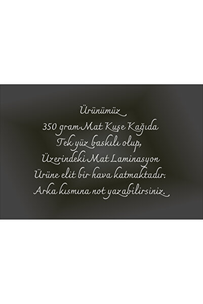 Örün Matbaa Teşekkür Kartı Thanks Card 100 Adet Pieces 8x5 Cm
