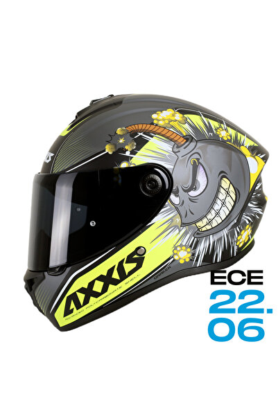AXXIS DRAKEN S BOMBS A2 MAT GRAY KAPALI KASK