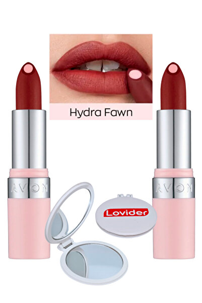 AVON Hydramatic Mat Ruj Fawn 2'li + Lovider Cep Aynası ile