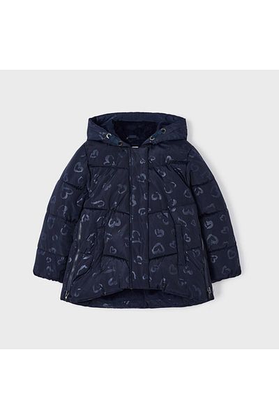 MAYORAL Girl's Patterned Padded Jacket Navy Blue L23k4494