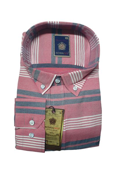 Rowanni ΑΝΔΡΙΚΟ SLIM FIT ΠΟΥΚΑΜΙΣΟ ΜΟΝΤΕΛΟ ΜΕ ΣΧΕΔΙΟ