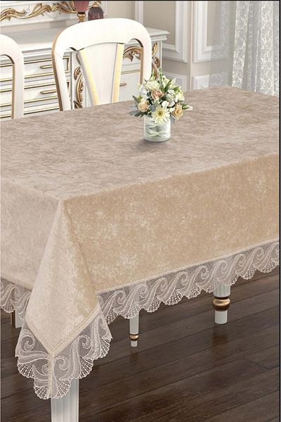 ZESA HOME Луксозна гипюрна покривка за маса 160x300-160x550