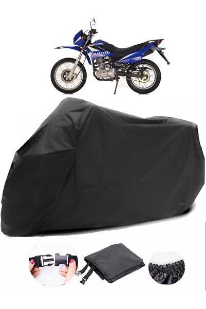 AutoZEL Kanuni Enduro 200 قماش مشمع أسود للدراجات النارية مقاوم للماء