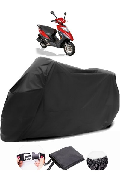 AutoZEL Stmax Lindy 50 قماش مشمع أسود للدراجات النارية مقاوم للماء