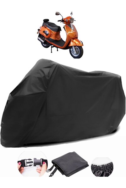 AutoZEL قماش مشمع أسود للدراجات النارية مونديال 125 كيلو فولت مقاوم للماء