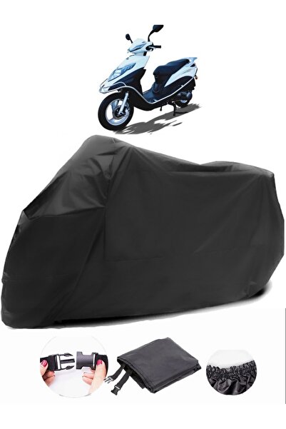 AutoZEL Apachi Pusat قماش مشمع أسود للدراجات النارية مقاوم للماء