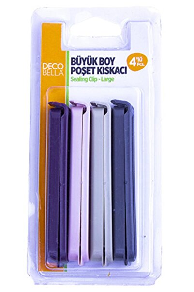 Ankaflex 4'lü Pratik Poşet Klipsi Büyük Boy Pratik 4 Adet Kıskaç Klips